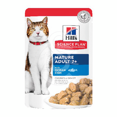 Chat Mature Adult 7+ Poisson de l'océan Sachet repas - HCT065