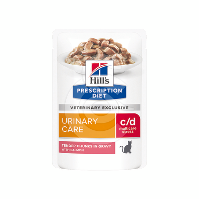 Chat c/d Urinary Stress Multicare Saumon Sachet repas - CHA286