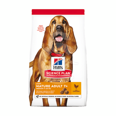 Chien Mature Adult 7+ Light Medium Poulet - CHI150