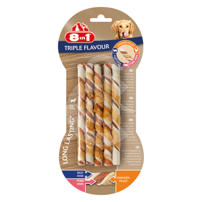 Os à mâcher 8in1 Triple Flavour Twisted Sticks - OSA432