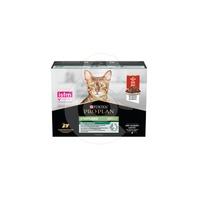 PP Cat Adult Sterilised Maintenance Boeuf Sauce Sachet repas - CAT145