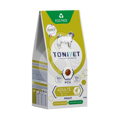 Tonivet Chien Adulte Mini Stérilisé Poulet - TON136