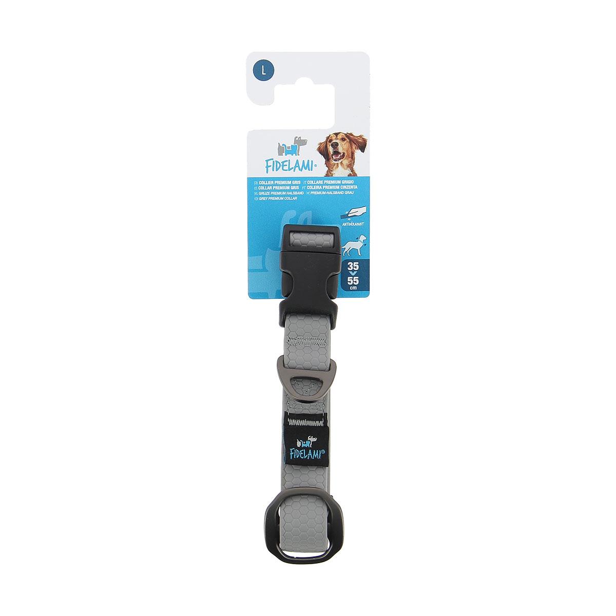 COLLIER PREMIUM GRIS 35-55 CM