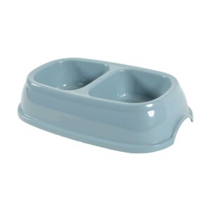 GAMELLE CHAT PLAST.DOUBLE BLEU 0.2L