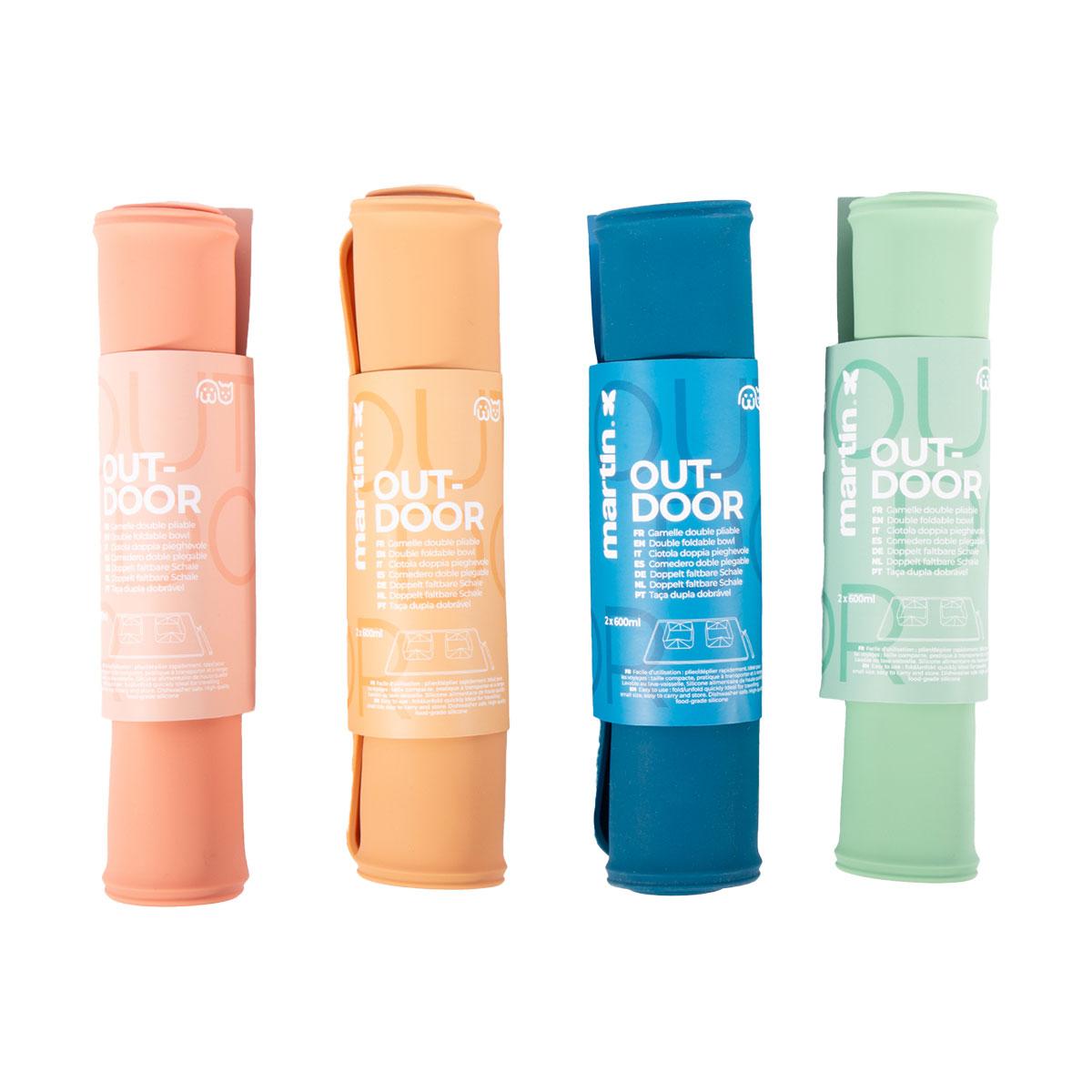 GAMELLE PLIABLE 2X600ML AVEC TAPIS