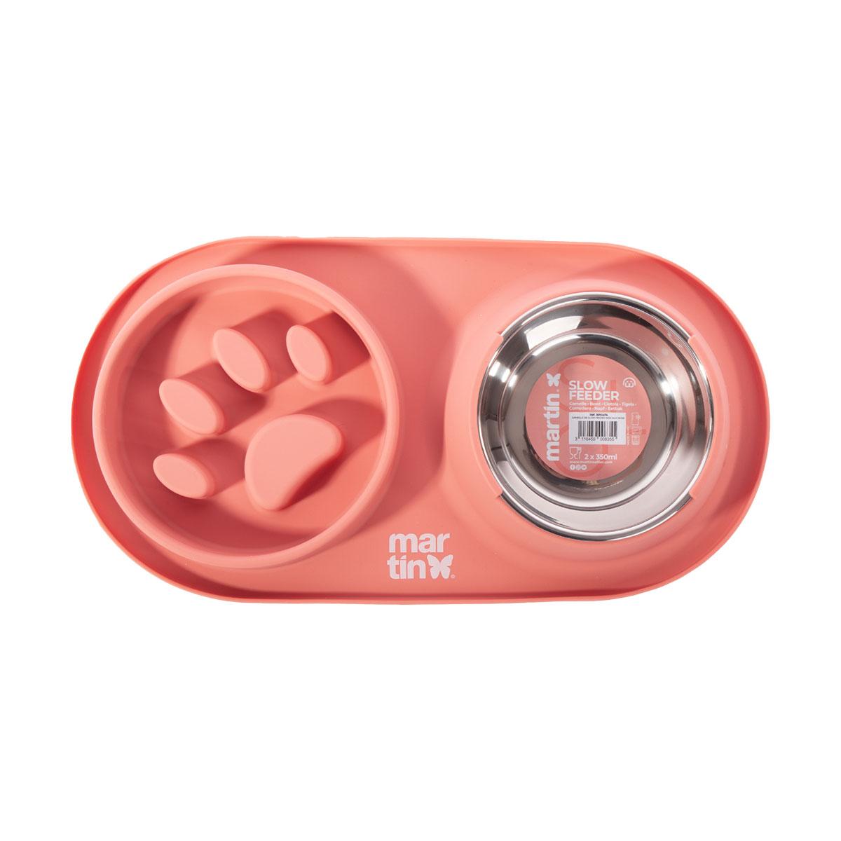 GAMELLE SLOW FEEDER 350ML ROSE