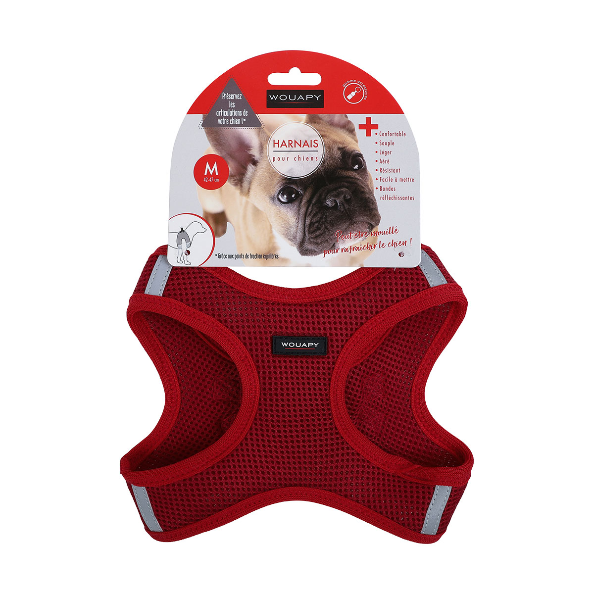 HARNAIS SOFT ROUGE XXS