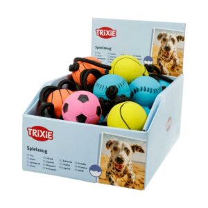 JOUET BALLE CORDE PRESENTOIR X24