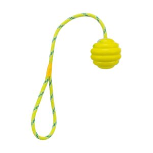 JOUET BALLE ONDULEE SUR CORDE