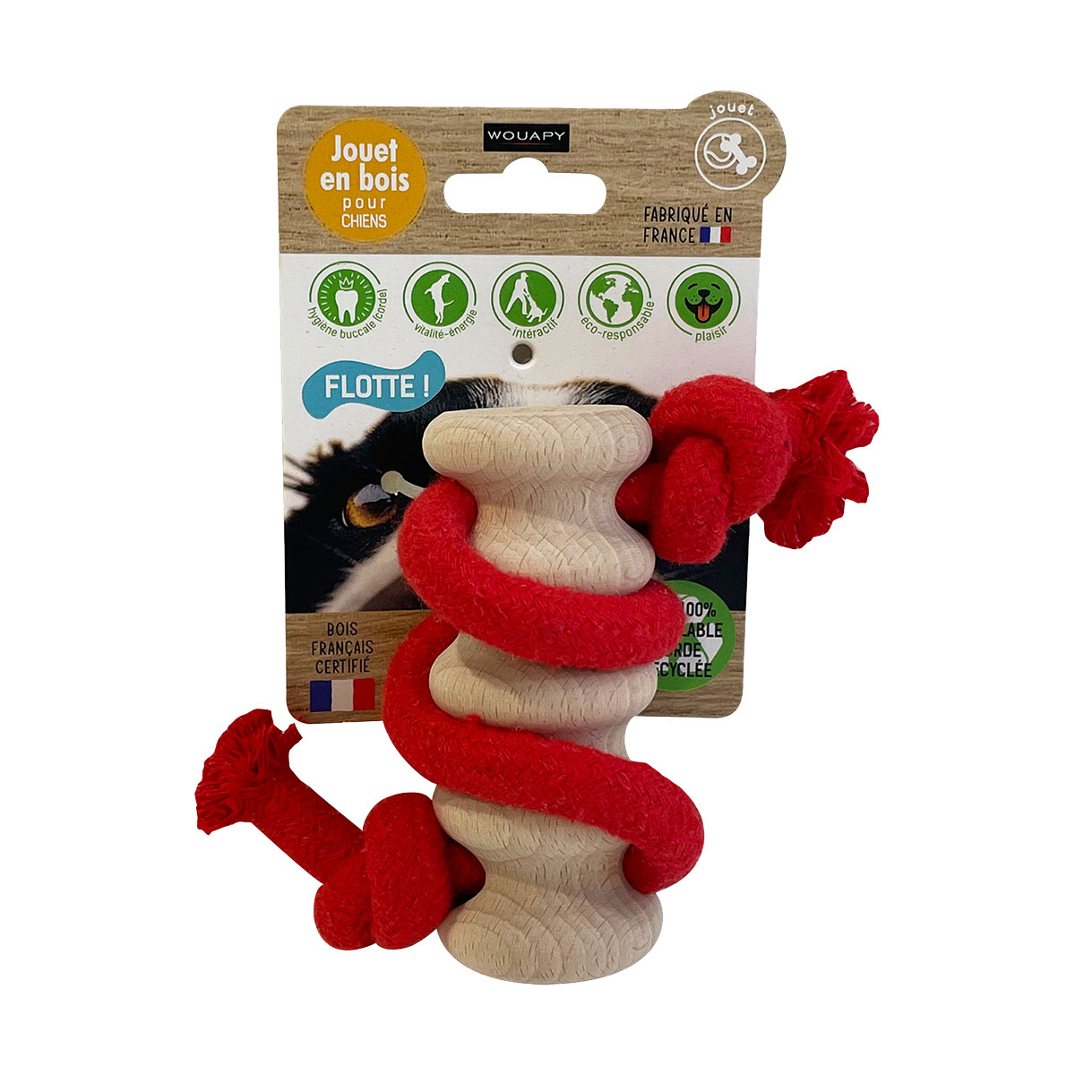 JOUET BOIS CORDE WAVE 10 CM