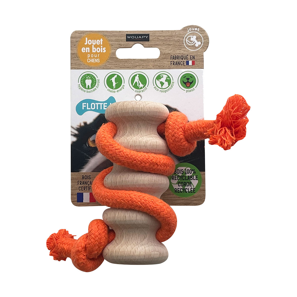 JOUET BOIS CORDE WAVE 10 CM