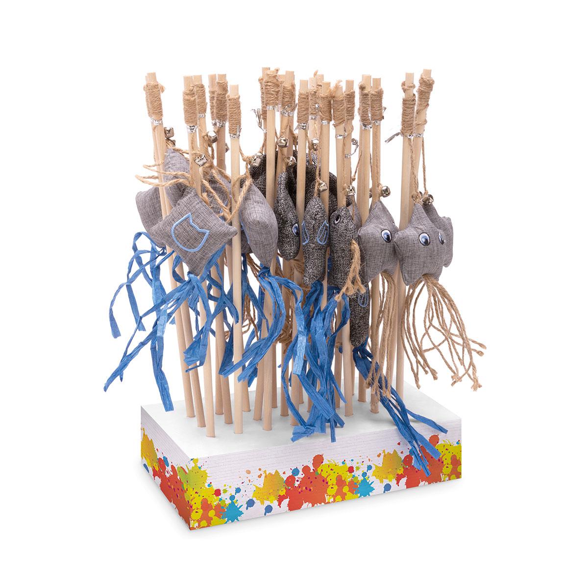 JOUET CANNE A PECHE BOIS PRES.X24