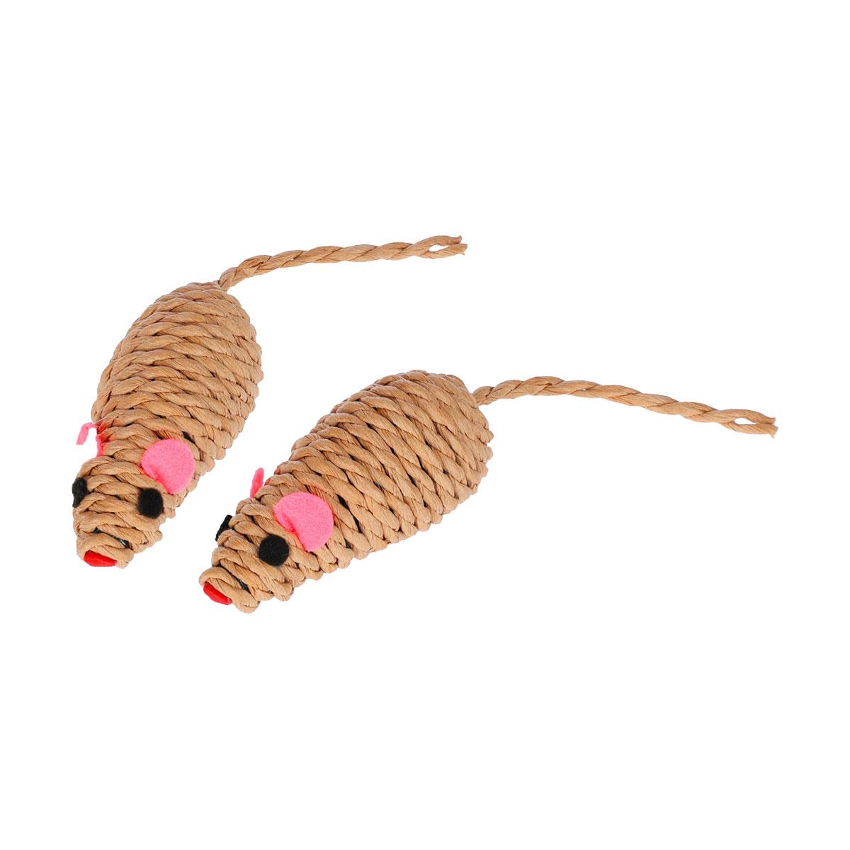 JOUET CHAT SOURIS NATURE X2