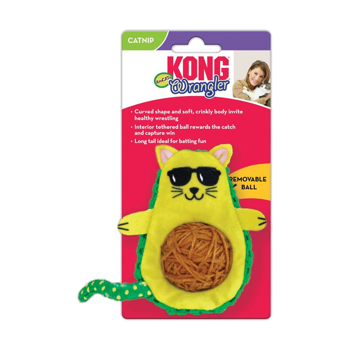 JOUET KONG CHAT WRANGLER AVOCATO