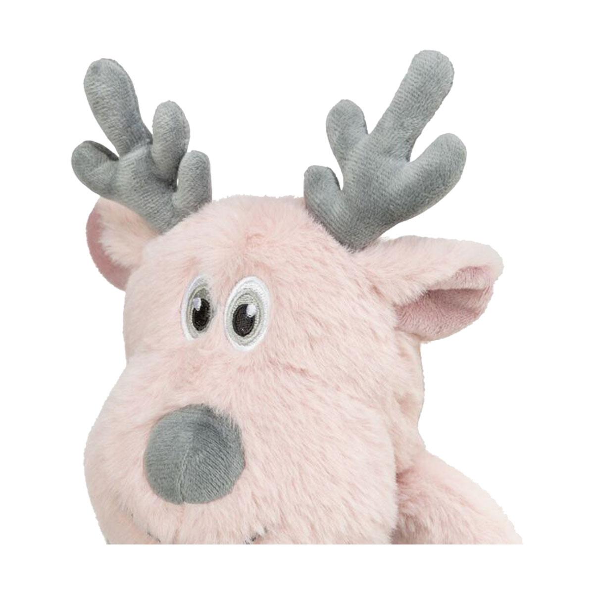 JOUET PELUCHE RENNE AVEC CORDE NOEL