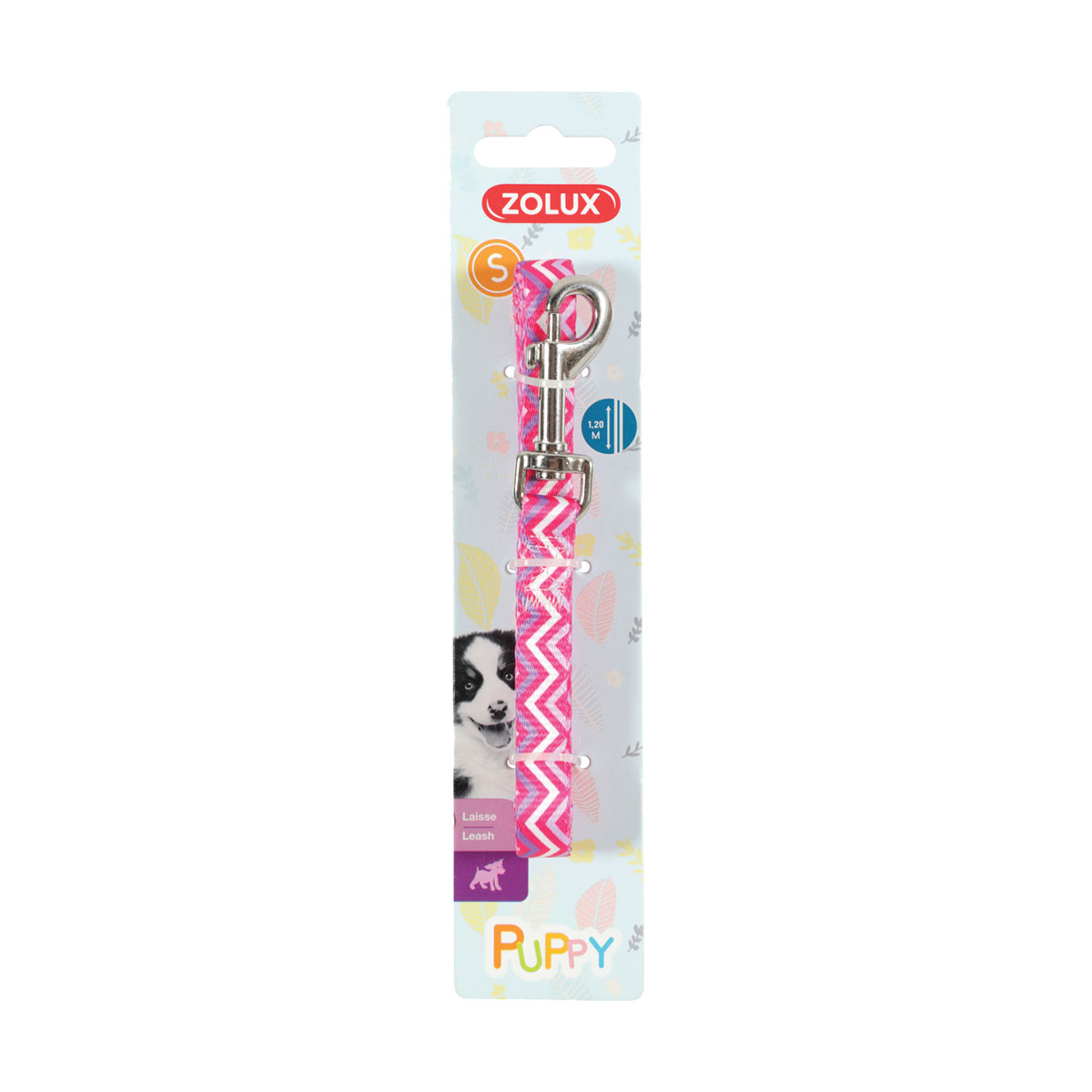 LAISSE PIXIE PUPPY ROSE 13MM