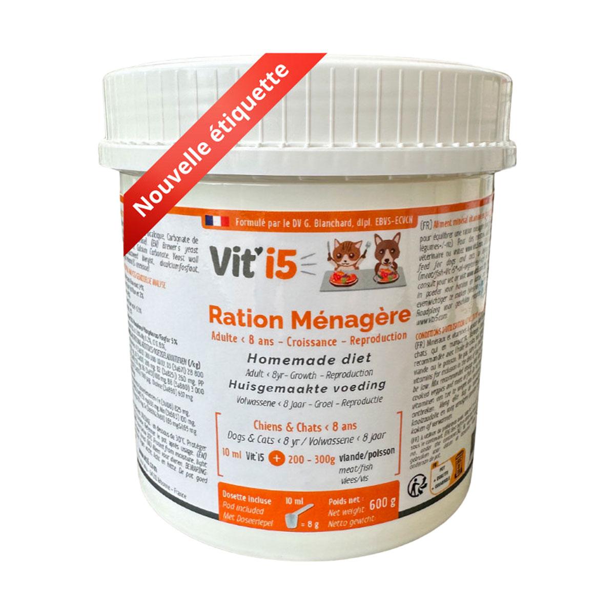 Vit'i5 Ration Ménagère Minéraux & Vitamines - boite de 600g