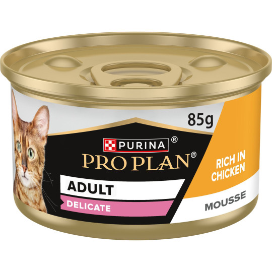 Purina Pro Plan Delicate Adult - mousse chat au poulet