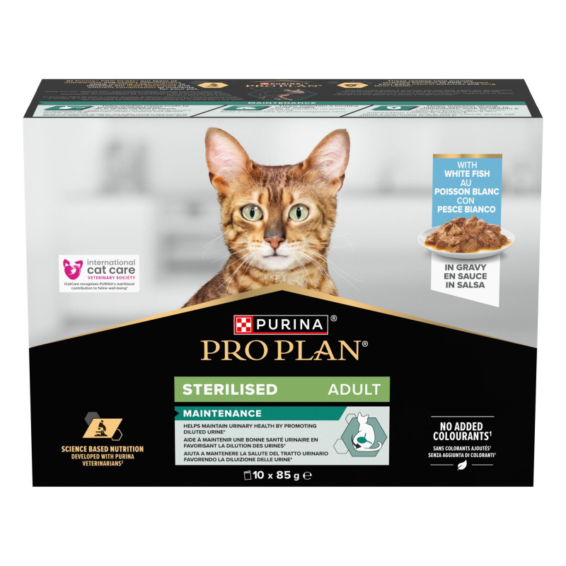 Purina Pro Plan Maintenance Adult Sterilised - chat poisson blanc en sauce